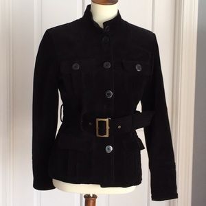Velvet belted jacket